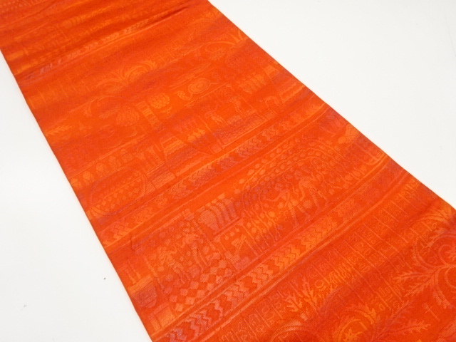 JAPANESE FUKURO OBI / WOVEN EGYPTIAN SARASA PATTERN